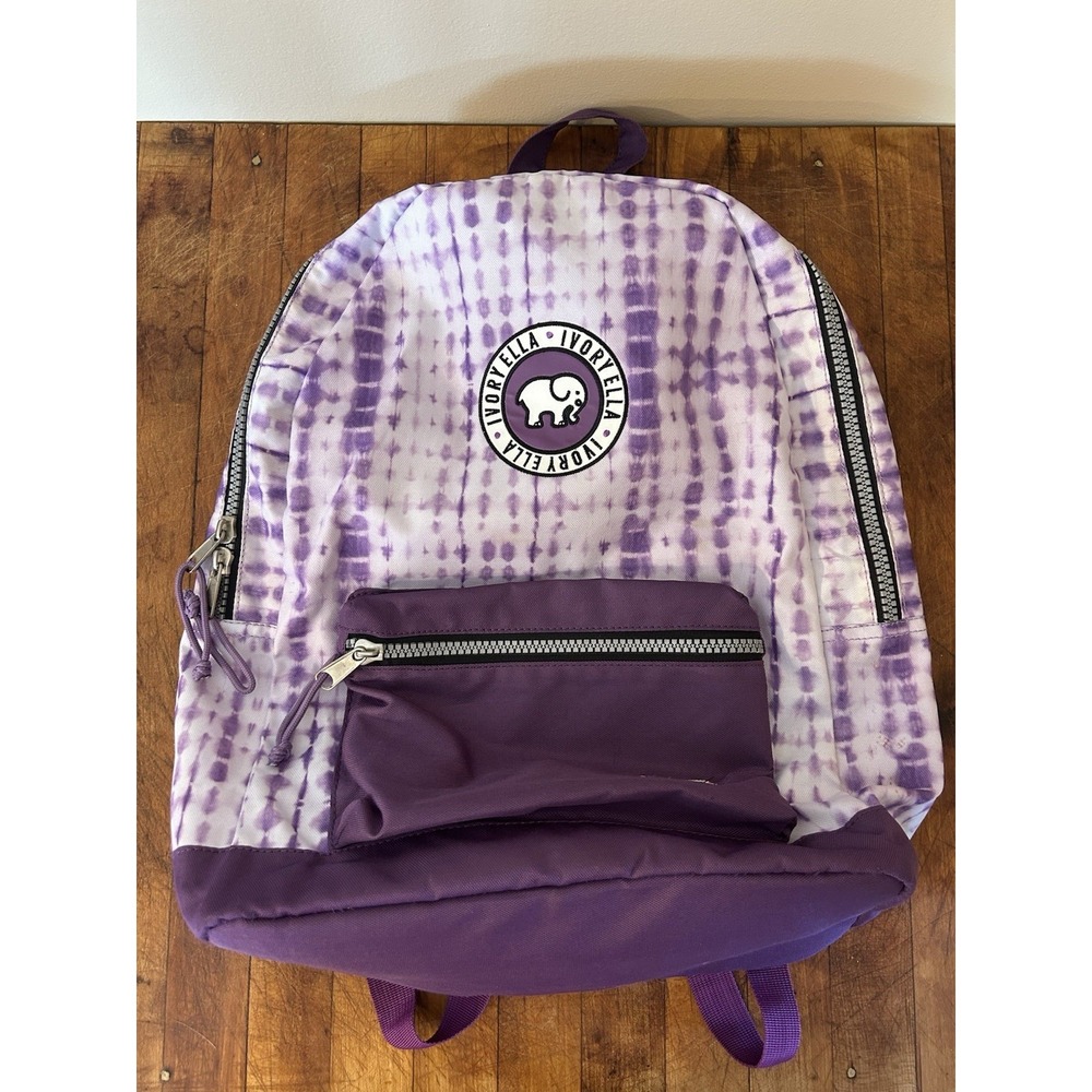 Ivory‎ Ella Backpack Purple White Tie Dye 2 Layer